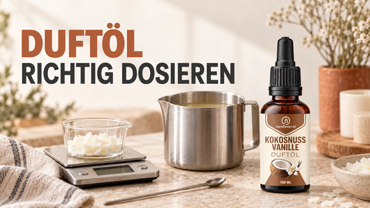 Duftöl in geschmolzenes Kerzenwachs einarbeiten und exakt dosieren