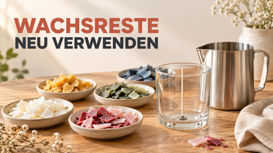 Sortierte Wachsreste zum Einschmelzen und Wiederverwenden für Kerzen