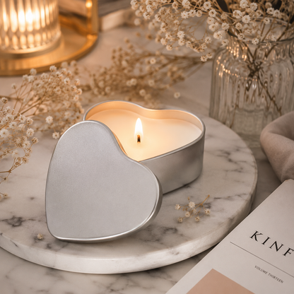 Kerzendose Herz | Silber