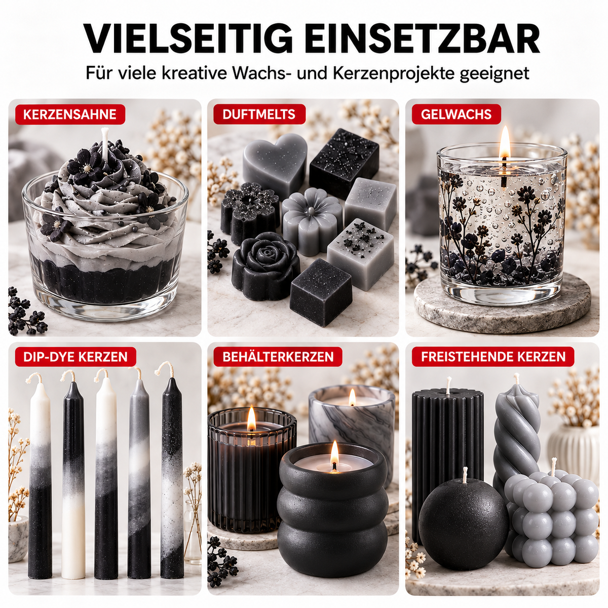 Flüssige Kerzenfarbe | Schwarz