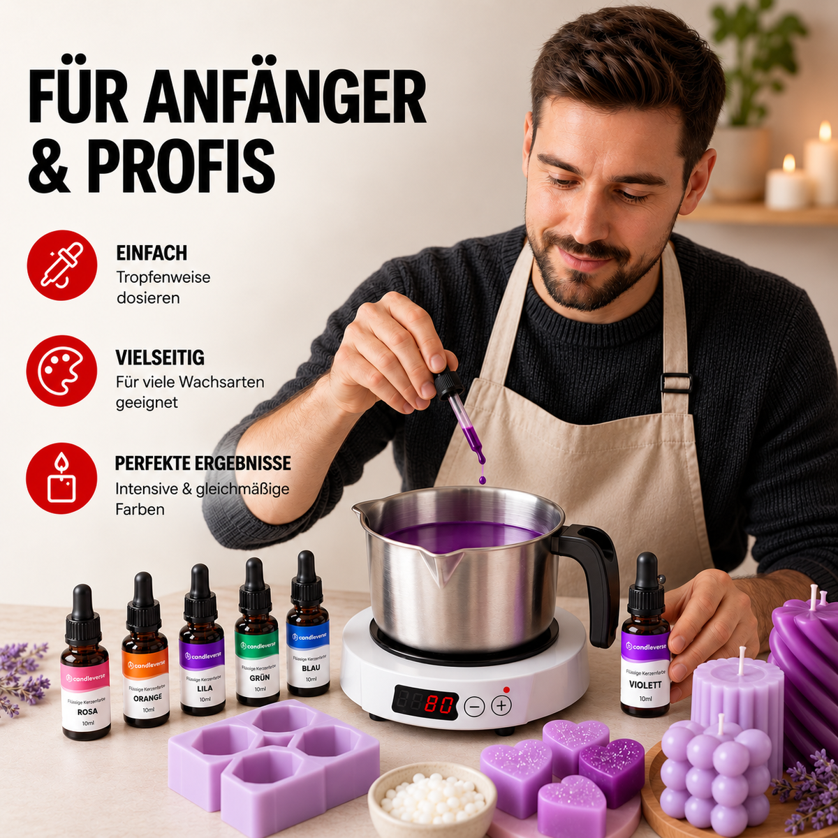 Flüssige Kerzenfarbe | Violett