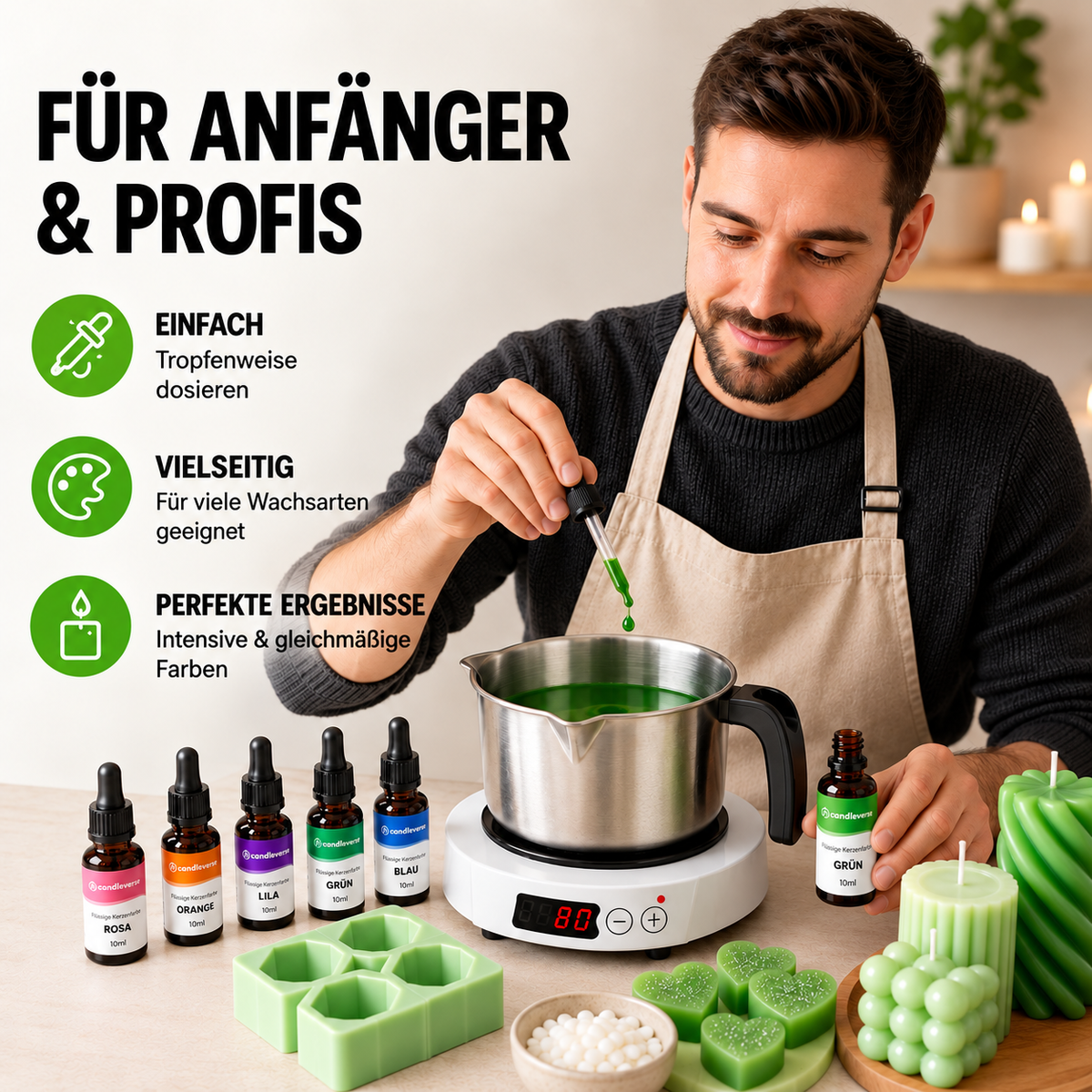 Flüssige Kerzenfarbe | Grün