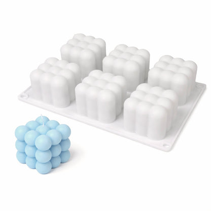 Silikonform 6er Bubble Kerzen