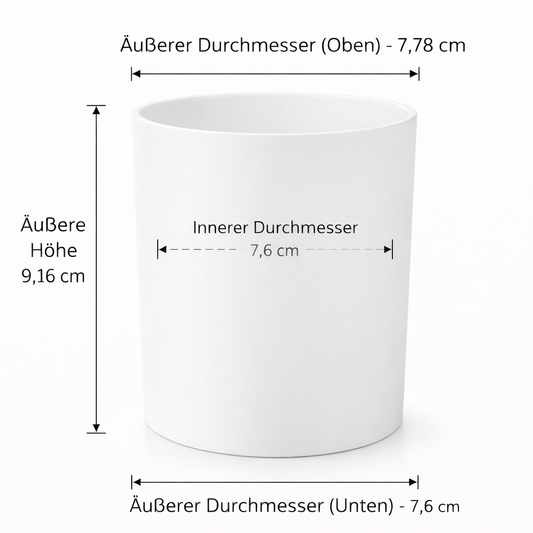 Kerzenglas | Mattweiß
