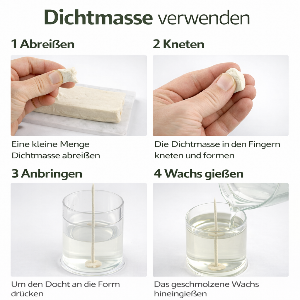 Dichtmasse für Kerzenformen