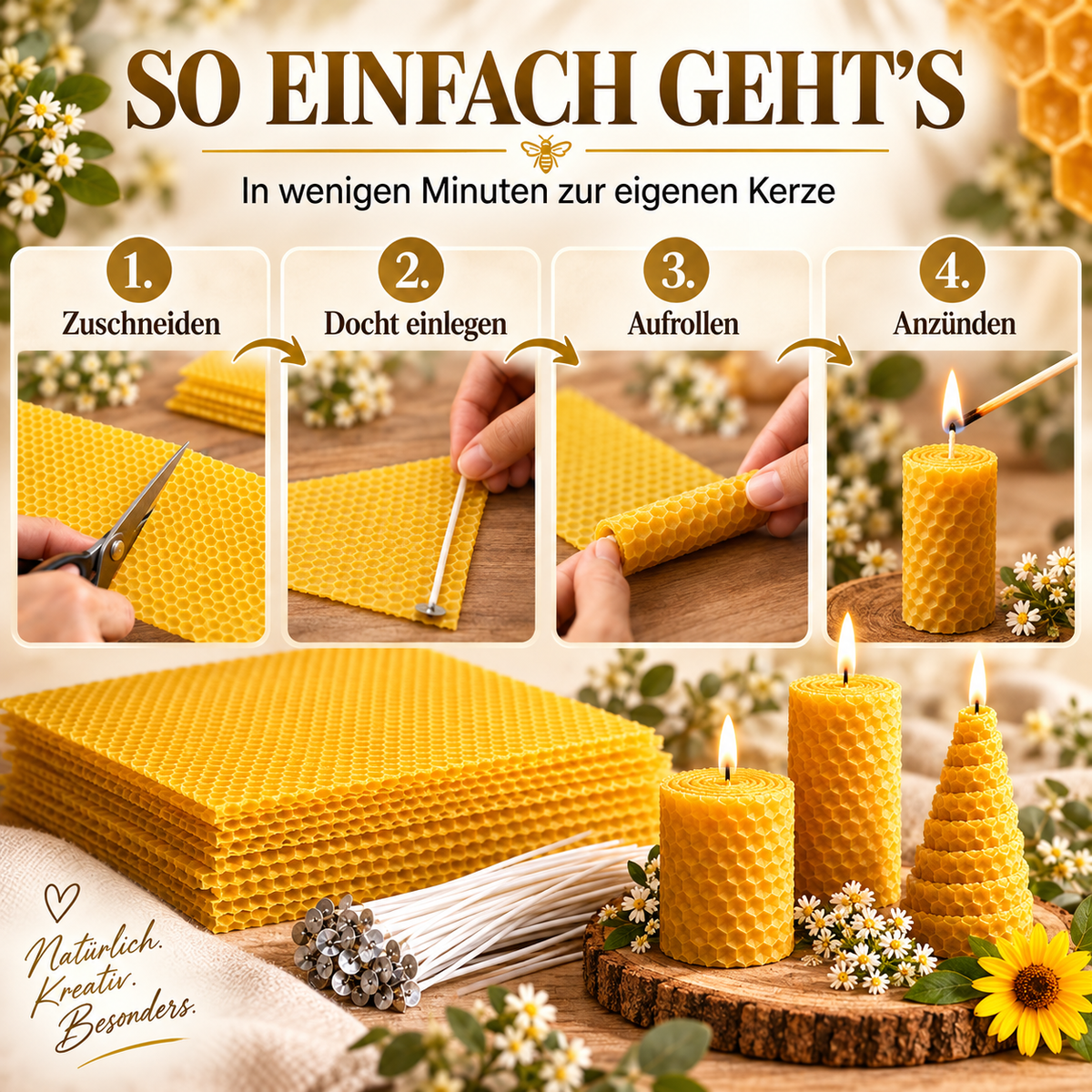 Bienenwachsplatten | DIY Set